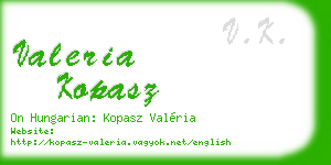 valeria kopasz business card
